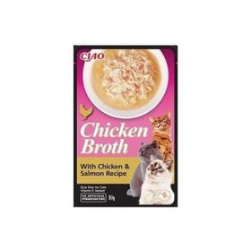 Ciao Chicken Churu Broth Somonlu ve Tavuk Sulu 50 gr Kedi Ödül Maması