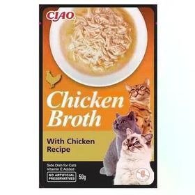 Ciao Chicken Churu Broth Tavuklu ve Tavuk Sulu 50 gr Kedi Ödül Maması