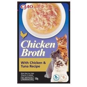 Ciao Chicken Churu Broth Ton Balıklı ve Tavuk Sulu 50 gr Kedi Ödül Maması