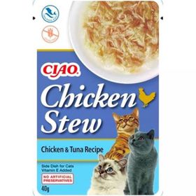 Ciao Chicken Churu Stew Tavuk Güveç ve Ton Balıklı 50 gr Kedi Ödül Maması