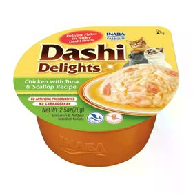Ciao Dashi Delights 70 gr Tavuk Ton Balığı ve Deniz Tarağı Kedi Çorbası