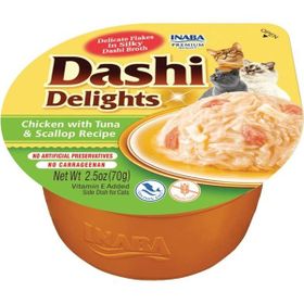Ciao Dashi Delights 70 gr Tavuk Ton Balığı ve Deniz Tarağı Kedi Çorbası