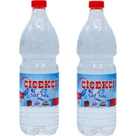 Çiçekçi Oto Pet Kilitli Kapaklı 2x1 lt Saf Su Ütü Akü ve Radyatör Suyu