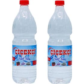 Çiçekçi Oto Pet Kilitli Kapaklı 2x1 lt Saf Su Ütü Akü ve Radyatör Suyu