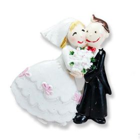 Çiçekli Gelin Damat 12 Adet Biblo