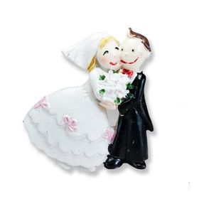 Çiçekli Gelin Damat 12 Adet Biblo