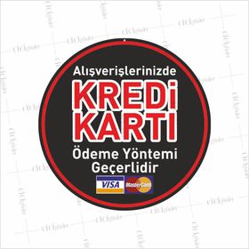 Cicigünler Alışverişlerinizde Kredi Kartı Geçerlidir Levhası