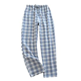 Cicilin Ekose Açık Mavi Hafif Pamuklu Erkek Pijama Altı