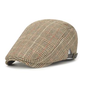 Cicilin Gatsby Newsboy Vintage Retro Haki Düz Ördek Gagası Erkek Şapka