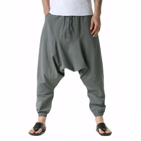 Cicilin Hippi Koyu Gri Bol Erkek Pantolon
