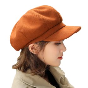 Cicilin Newsboy Vintage Zarif Karamel Kadın Şapka