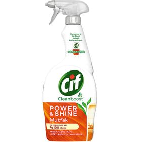 Cif Power Shine Cleanboost Sprey Temizleyici 750 ml Mutfak İçin Temizleyici ve Yağ Çözücü (3 adet)