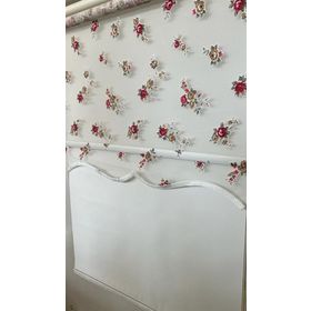 Çift Mekanizmalı St 045 Ekru 80 X 260 Çiçekli Tül Stor ve Ekru Stor Perde