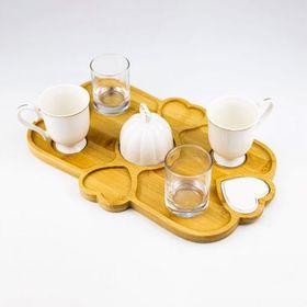 Çiftçiler 180157 154399 2'li Bambu Tepsili Fincan