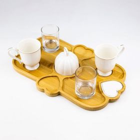 Çiftçiler 180157 154399 2'li Bambu Tepsili Fincan