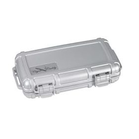 Cigar Caddy 5 Gümüş Travel Humidor Puro Kutusu