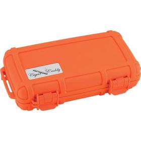 Cigar Caddy 5 Orange Travel Humidor Puro Kutusu