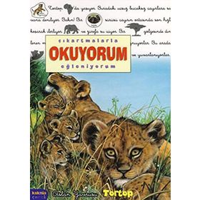 ÇIKARTMALARLA OKUYORUM EĞLENİYORUM ASLAN YAVRUSU TORTOP - DELPHINE LACHARRON