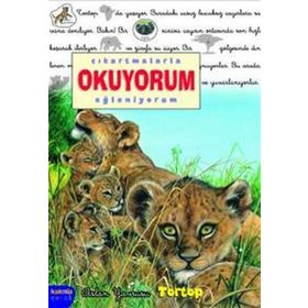 ÇIKARTMALARLA OKUYORUM EĞLENİYORUM ASLAN YAVRUSU TORTOP - DELPHINE LACHARRON