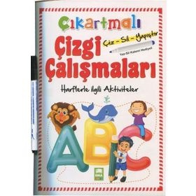 Çıkartmalı Çizgi Çalışmaları Harfler - Ema Yayınları