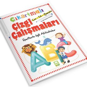 Çıkartmalı Çizgi Çalışmaları Harfler - Ema Yayınları
