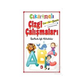 Çıkartmalı Çizgi Çalışmaları Harflerle İlgili Aktiviteler - Kolektif
