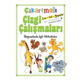 Çıkartmalı Çizgi Çalışmaları Hayvanlar - Ema Yayınları