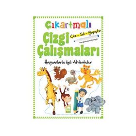 Çıkartmalı Çizgi Çalışmaları Hayvanlar - Ema Yayınları