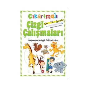 Çıkartmalı Çizgi Çalışmaları - Hayvanlarla İlgili Aktiviteler -Kolektif