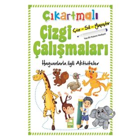 Çıkartmalı Çizgi Çalışmaları - Hayvanlarla İlgili Aktiviteler -Kolektif