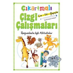 Çıkartmalı Çizgi Çalışmaları - Hayvanlarla İlgili Aktiviteler -Kolektif