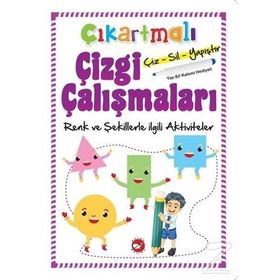 Çıkartmalı Çizgi Çalışmaları - Renkler Ve Şekillerle İlgili Aktiviteler / Kolektif