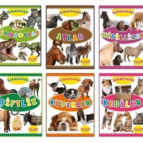 Çıkartmalı Hayvanlar Serisi 6 Kitap - Yumurcak Yayınları