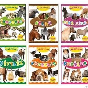 Çıkartmalı Hayvanlar Serisi 6 Kitap - Yumurcak Yayınları