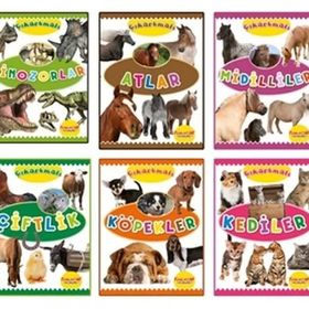 Çıkartmalı Hayvanlar Serisi 6 Kitap - Yumurcak Yayınları