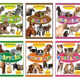 Çıkartmalı Hayvanlar Serisi 6 Kitap - Yumurcak Yayınları