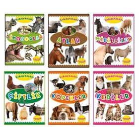 Çıkartmalı Hayvanlar Serisi 6 Kitap - Yumurcak Yayınları