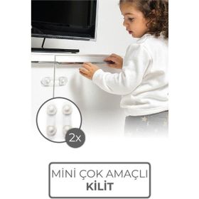 Çilek Ev 6 Adet Mini Bebek Kilit Beyaz Bebek Çekmece Kilidi