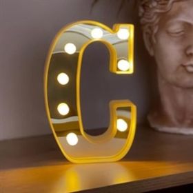 Çılgın Trend Büyük Boy C 3D Işıklı Led Harf Dekoratif Aydınlatma