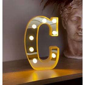 Çılgın Trend Büyük Boy C 3D Işıklı Led Harf Dekoratif Aydınlatma