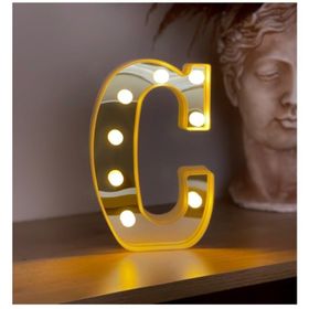 Çılgın Trend Büyük Boy C 3D Işıklı Led Harf Dekoratif Aydınlatma