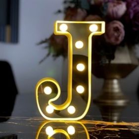 Çılgın Trend Büyük Boy J 3D Işıklı Led Harf Dekoratif Aydınlatma