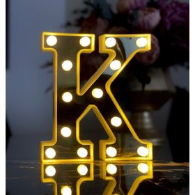 Çılgın Trend Büyük Boy K 3D Işıklı Led Harf Dekoratif Aydınlatma
