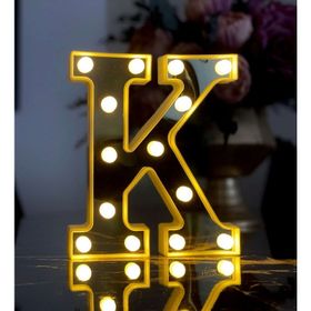Çılgın Trend Büyük Boy K 3D Işıklı Led Harf Dekoratif Aydınlatma