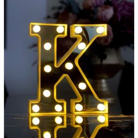 Çılgın Trend Büyük Boy K 3D Işıklı Led Harf Dekoratif Aydınlatma