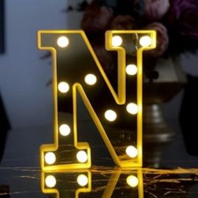 Çılgın Trend Büyük Boy N 3D Işıklı Led Harf Dekoratif Aydınlatma