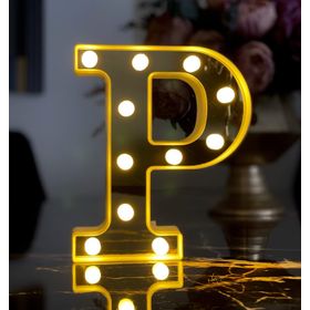 Çılgın Trend Büyük Boy P 3D Işıklı Led Harf Dekoratif Aydınlatma