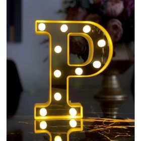 Çılgın Trend Büyük Boy P 3D Işıklı Led Harf Dekoratif Aydınlatma