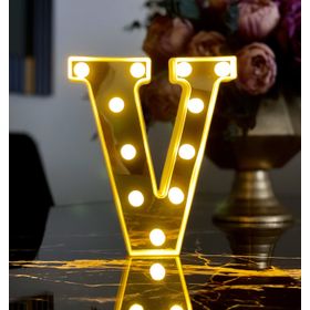Çılgın Trend Büyük Boy V 3D Işıklı Led Harf Dekoratif Aydınlatma