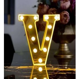 Çılgın Trend Büyük Boy V 3D Işıklı Led Harf Dekoratif Aydınlatma